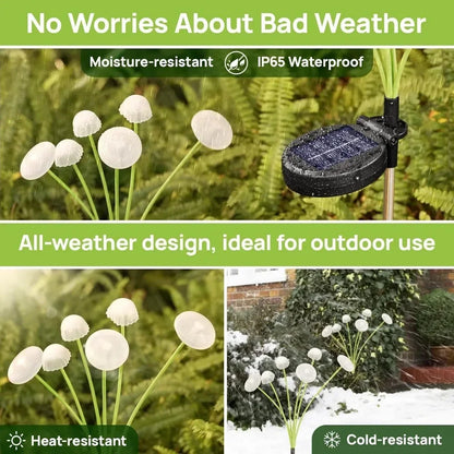 Solar 6LEDS Jellyfish Lights Mushroom Lights Solar Ground Plug Atmosphere Lights Garden Decoration Lights Lawn Lights