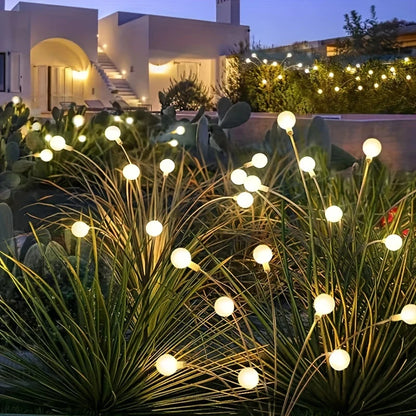 Garden Lights-New Upgraded Solar Powered Firefly Lights Outdoor Waterproof Vibran Garden Lights for Decorationi